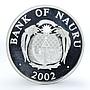 Nauru 10 dollars Brandenburg Gate silver coin 2002