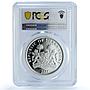 Sierra Leone 10 dollars Lion Coloured KM-246.1 Cat PR 69 PCGS silver coin 2001