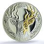 Kazakhstan 500 tenge Deer Bugy Gilt Nomads Art PR 70 PCGS silver coin 2020