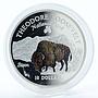 Cook Islands 10 dollars National Park Theodore Roosevelt silver coin 1997
