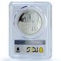 Romania 10 lei Constanta Port KM-256 Industry Ship PR 70 PCGS silver coin 2009