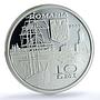 Romania 10 lei Constanta Port KM-256 Industry Ship PR 70 PCGS silver coin 2009