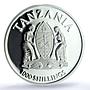 Tanzania 1000 shillings Vulture KM-67 Fauna Bird PR 70 PCGS silver coin 2014