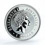 Australia 1 dollar Year of the Monkey Lunar Series I Silver Gilded Coin 2004