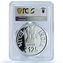 India 125 rupees Srila Prabhupada KM-530 Religion PR 70 PCGS silver coin 2021