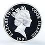 Cook Islands 10 dollars National Park Glacier Bay silver coin 1997