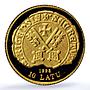 Latvia 10 latu Riga KM-29 Anniversary City Ship PR 69 PCGS gold coin 1998