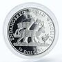 Cook Islands 50 dollars Wildlife Series Dama gazelle silver coin 1990