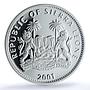Sierra Leone 10 dollars Cougar Coloured KM-249.1 Cat PR 69 PCGS silver coin 2001