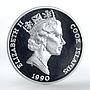 Cook Islands 50 dollars Wildlife Series Dama gazelle silver coin 1990