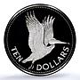 Barbados 10 dollars Elizabeth II KM-36a Pelican Bird PR 69 PCGS silver coin 1983