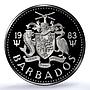 Barbados 10 dollars Elizabeth II KM-36a Pelican Bird PR 69 PCGS silver coin 1983
