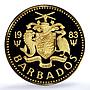 Barbados 5 cents Elizabeth II KM_11 Lighthouse PR 70 PCGS brass coin 1983