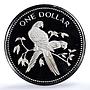 Belize 1 dollar Elizabeth II KM-43a Parrot Bird PR 70 PCGS silver coin 1981