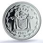 Belize 1 dollar Elizabeth II KM-43a Parrot Bird PR 70 PCGS silver coin 1981