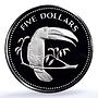 Belize 5 dollars Elizabeth II KM-44a Toucan Bird PR 70 PCGS silver coin 1979