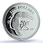 Belize 5 dollars Elizabeth II KM-44a Toucan Bird PR 70 PCGS silver coin 1979