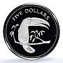 Belize 5 dollars Elizabeth II KM-44a Toucan Bird PR 69 PCGS silver coin 1981