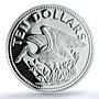 Belize 10 dollars Elizabeth II KM-65a Spoonbill Bird PR 70 PCGS silver coin 1981