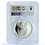 South Africa 20 cents Wild Dog KM-322 Wildlife Fauna PR 69 PCGS silver coin 2005
