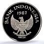 Indonesia 10000 rupiah Babi Rusa KM-45 Wildlife Pig PR 69 PCGS silver coin 1987