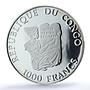 Congo 1000 francs Panther Coloured KM-25 Fauna Cat PR 69 PCGS silver coin 1996