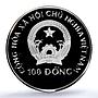 Vietnam 100 dong Caracal Coloured KM-48 Fauna Cat PR 69 PCGS silver coin 1996