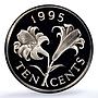 Bermuda 10 cents Elizabeth II KM-46a Lilly Flower PR 70 PCGS silver coin 1995