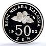 Malaysia 50 sen Republic KM-53a PR 67 PCGS silver coin 1992