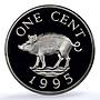 Bermuda 1 cent Elizabeth II KM-44c Wild Boar Pig PR 69 PCGS silver coin 1995