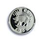 Bermuda 1 cent Elizabeth II KM-44c Wild Boar Pig PR 69 PCGS silver coin 1995