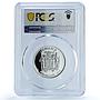 Jamaica 50 dollars Independence KM-205 Colibri Bird PR 69 PCGS silver coin 2012