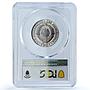Yugoslavia 20 dinara AVNOJ Jajce NI Mark KM-49 PR 69 PCGS silver coin 1968