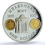 Australia 1 dollar Melbourne Mint Gilt KM-660 PR 70 PCGS silver coin 2002