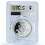 Andorra 10 diners 25 Years Prince Jubilee Bishop PR69 PCGS silver coin 1996