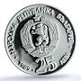 Bulgaria 25 leva Endangered Wildlife Bears Forest PR66 PCGS silver coin 1989