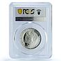 Czechoslovakia 50 korun Revolutionary Vladimir Lenin PR67 PCGS silver coin 1970 