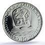 Czechoslovakia 10 korun Bratislava University House PR68 PCGS silver coin 1967