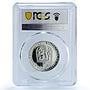 Czechoslovakia 10 korun Prague Theater Godess Chariot PR66 PCGS silver coin 1968