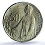 Czechoslovakia 50 korun 3d Anniversary of Slovak Uprising MS64 PCGS Ag coin 1947