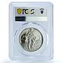 Czechoslovakia 25 korun 10 Years of Slovak Uprising PR67 PCGS silver coin 1954