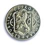 Czechoslovakia 25 korun 10 Years of Slovak Uprising PR67 PCGS silver coin 1954