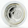 Azerbaijan 5 manat European Games in Baku Archery silver coin 2015