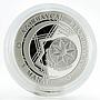 Azerbaijan 5 manat Satellite Azerspace-1 proof silver coin 2016