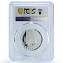 Czech Republic 200 korun National Football League Soccer PR69 PCGS Ag coin 2001