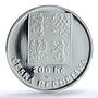 Czech Republic 200 korun National Football League Soccer PR69 PCGS Ag coin 2001