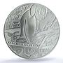 Guatemala 1 quetzal Maya Canoe Boat Indian Fisher PR70 PCGS silver coin 2002