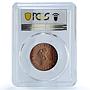 Bulgaria 1 lev April Uprising Against Turks PR68 PCGS bronze coin 1976