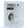 Russia 3 rubles Akhmad Kadyrov Mosque Architecture PR69 PCGS silver coin 2015