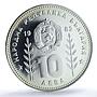 Bulgaria 10 leva Football World Cup in Spain Sombrero PR66 PCGS Ag coin 1982